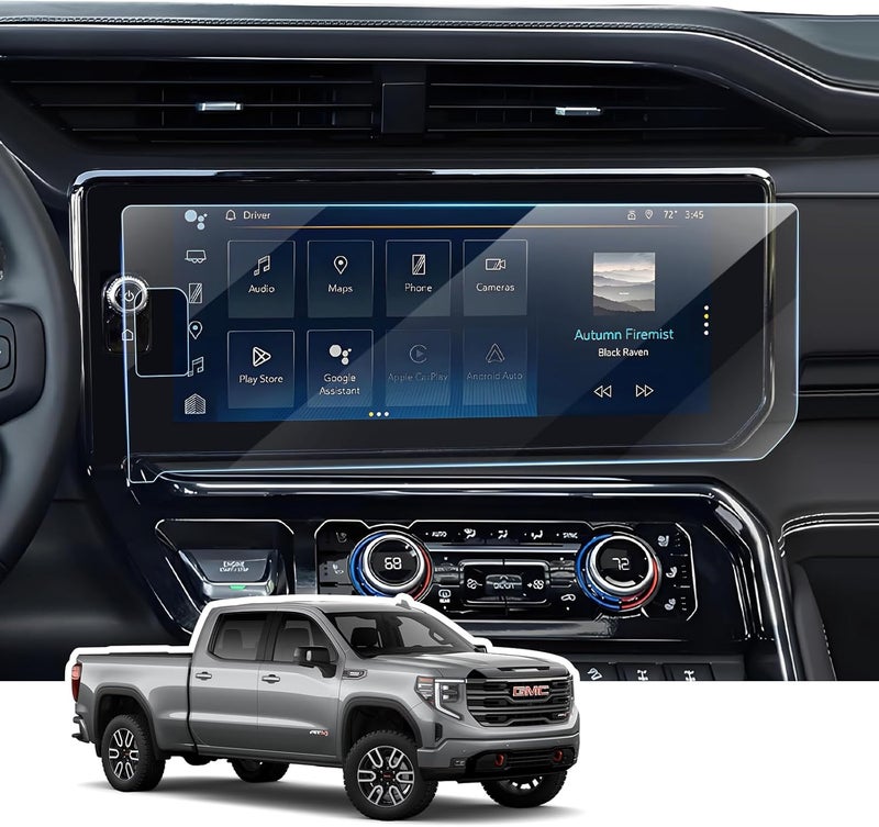 LANGBEAN Anti-Glare Matte Screen Protector for 2022-2025 GMC Sierra 1500 (AT4/AT4X/Denali/Denali Ultimate), 13.4-Inch Infortainment Touchscreen,2023 2024 2025 GMC Sierra 1500 2500HD 3500HD Accessories, 9H Tempered Glass Anti-Fingerprint - Image 1